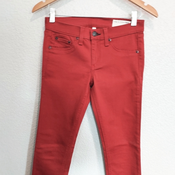 Rag & Bone Red Legging Jeans Size 26 - Picture 3 of 13